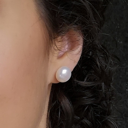 Boucles d'oreilles | Boutons de perles 14k